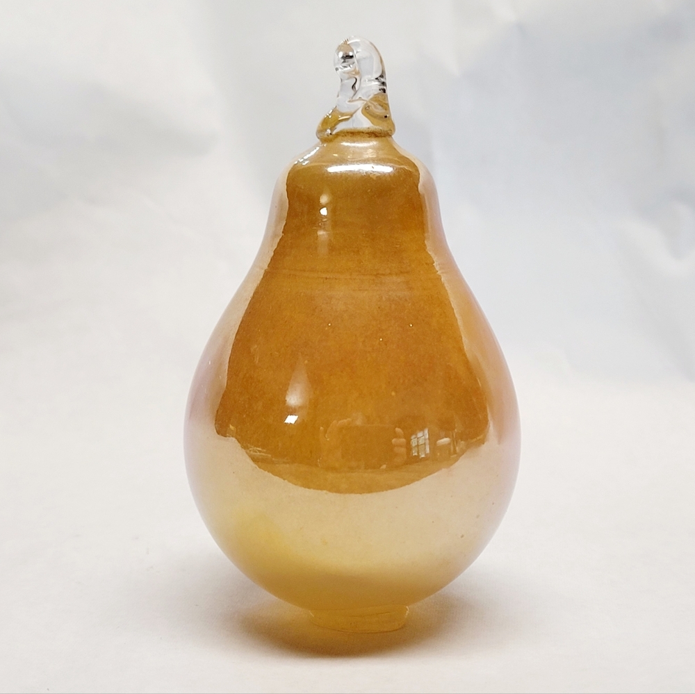 VTG Handblown Glass Pear Ornament